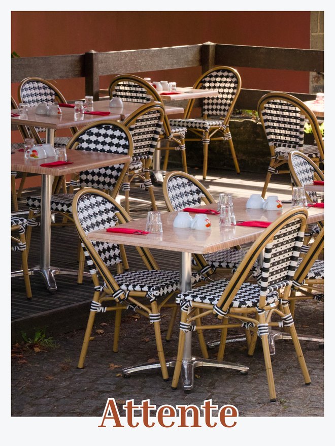 Attente, couverture de la collection